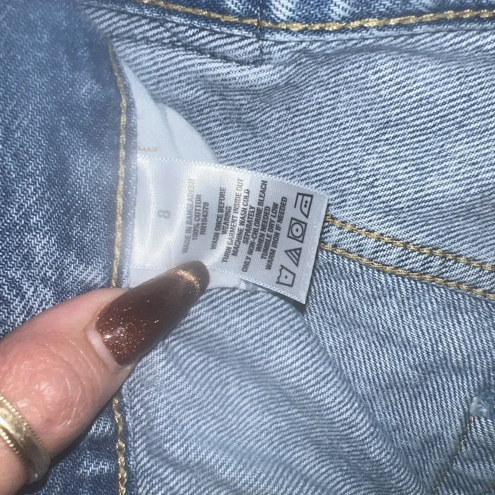 Aeropostale Jean Shorts Women's Size 8 Distressed Denim 90s high rise cut off 74